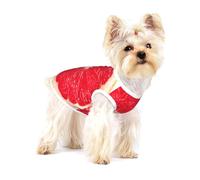 T-shirt en coton sans manches pour petit animal de compagnie Motif tranche de pamplemousse rose mûr