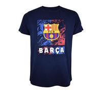 T-Shirt en Coton sous Licence FC Barcelone BARÇA Marble Navy - Taille Adulte TTG