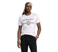 T-Shirt En Coton VERSACE Logo Méduse Col Rond Iconique Rétro Grec XL