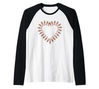 T-Shirt en Forme de cœur d'amour de l'Égypte Ancienne Atum T-Shirt en Forme de Dieu égyptien Manche Raglan