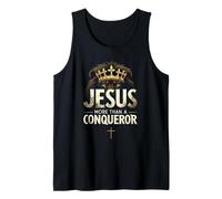 T-Shirt en Forme de Lion Jesus More Than A Conqueror Faith Over Fear Débardeur