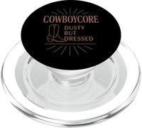 T-Shirt en Jean rétro Western Rodeo Cowboycore Bull Rider Dusty PopSockets PopGrip pour MagSafe