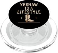 T-Shirt en Jean rétro Western Rodeo Cowboycore Bull Rider Dusty PopSockets PopGrip pour MagSafe
