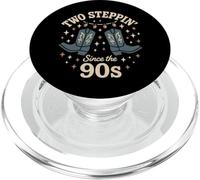 T-Shirt en Jean rétro Western Rodeo Cowboycore Bull Rider Dusty PopSockets PopGrip pour MagSafe