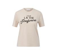 COMMA T-shirt beige clair / noir, Taille XS