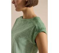 Cecil 3229926 T-Shirt en Jersey pour Femme au Look « Garment Dye » (Lot de 1), Vert Matcha Profond, L