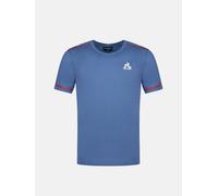 T-shirt En Jersey De Coton Avec Bandes Contrastées Tricolores Blue 6A