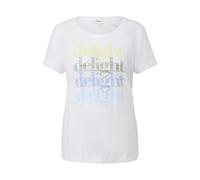 T-shirt en jersey de coton doux avec imprimÃ© devant femme s.Oliver Blanc 34