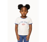 T-shirt En Jersey De Coton Tricolores White 8A