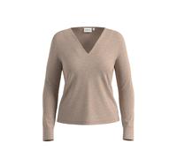 T-shirt en jersey en col V manches longues femme COMMA Beige 46