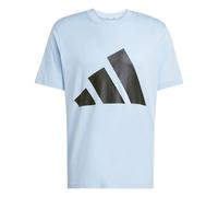 adidas Homme Essentials Big Logo Single Jersey Shirt, Glow Blue/Black, M