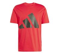 adidas Homme Essentials BIG Logo Single Jersey Tee, Pure Ruby/Black, M