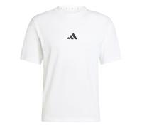 T-shirt en jersey simple adidas Essentials Small Logo Blanc S