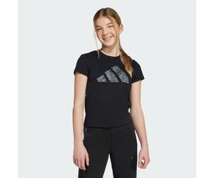T-shirt en jersey simple avec grand logo animal pour fille adidas Black 7-8A