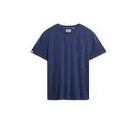 T-shirt en lin avec poche Superdry Classic Bleu 3XL