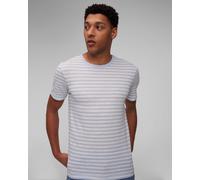 T-shirt En Lin Rayé Pour Hommes Hugo Boss Tiburt 50513401-450