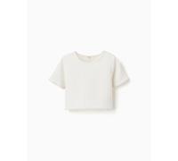 T-shirt En Maille Avec Bordure En Crochet Blanc 9/10A