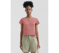 T-shirt en maille cÃŽtelÃ©e femme QS Orange XL