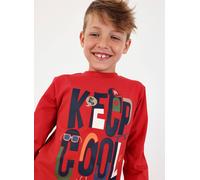 T-shirt En Maille Garçon Imprimé Keep Cool Grenat 4A