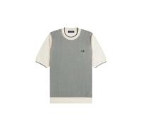 T-shirt en maille gaufrée Tonic Fred Perry Gris M