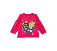 T-shirt en maille pour fille avec imprimé de cœur et message save the earth fuchsia 5A