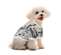 T-shirt en pur coton pour animaux de compagnie - Chemise douce et respirante à manches courtes pour petits chiens, chiot, garçon et fille | Vêtement d'été rafraîchissant pour animaux de compagnie Un