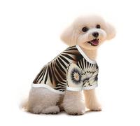 T-shirt en pur coton pour animaux de compagnie, chemise douce et respirante pour chien et chat | T-shirt à manches courtes imprimé intégral pour petits chiens, chiot, garçon et fille | Vêtement d'été