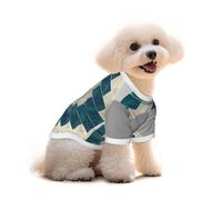 T-shirt en pur coton pour animaux de compagnie - Chemise douce et respirante pour chien et chat | T-shirt à manches courtes imprimé intégral pour petits chiens, chiots et filles | Vêtements d'été