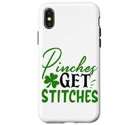 T-shirt en trèfle irlandais Pinches Get Stitches St Patrick's Day pour homme Coque pour iPhone X/XS
