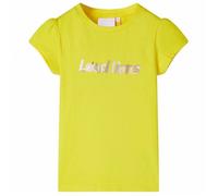 T-shirt enfant à manches courtes jaune vif 140 vidaXL