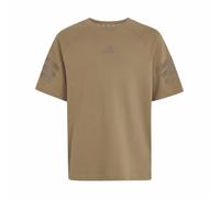 adidas - Kid's Future Icons 3 Stripes T-Shirt - T-shirt - 128 - khaki six / blanch brown