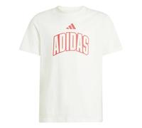 Adidas T-shirt enfant Stadium Lettering Blanc 5/6 ans Unisexe
