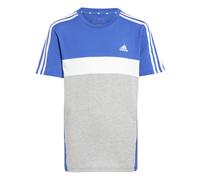 T-shirt enfant adidas Tiberio 3-Stripes Colorblock Gris 7/8 ans