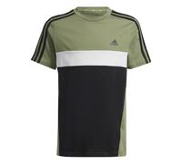 Adidas T-shirt enfant Tiberio 3-Stripes Colorblock Vert 7/8 ans Unisexe