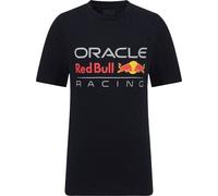 T-Shirt Enfant avec Grand Logo Oracle Red Bull Racing Team Formule 1 Officiel Blanc (FR/ES, Âge, 8 Ans, Taille Normale, Bleu)