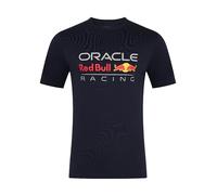 T-Shirt Enfant avec Grand Logo Oracle Red Bull Racing Team Formule 1 Officiel Blanc (FR/ES, Âge, 10 Ans, Taille Normale, Bleu)