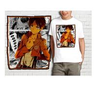 T-shirt enfant blanc Attack on Titan taille 10-12 ans - Collection Manga L'Attaque des Titans 10-12 ans