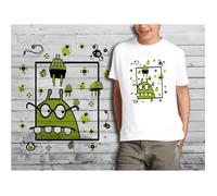 T-shirt enfant blanc - Collection Fun Cartoons 14 Monstres - Taille 10-12 ans 10-12 ans