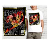 T-shirt enfant blanc Fairy Tail - Taille 10-12 ans - Col arrondi - Manches courtes 10-12 ans