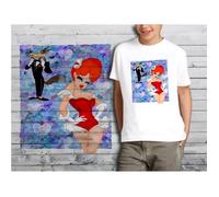 T-shirt enfant blanc - Tex Avery - Taille 8-10 ans - Col rond - 100% polyester touché coton 8-10 ans