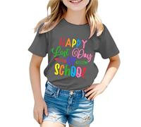T-Shirt Enfant Col Rond Manches Courtes, Imprimé Drapeau Allemagne, Haut Tendance, Look Vintage