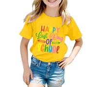 T-Shirt Enfant Col Rond Manches Courtes, Imprimé Drapeau Allemagne, Haut Tendance, Look Vintage