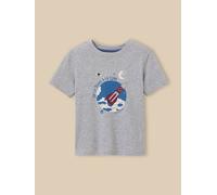 T-shirt enfant collection jules verne - coton biologique gris chine 8A