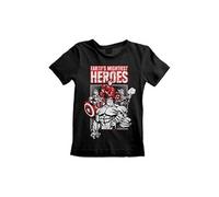 T-shirt enfant Comics Earth's Mightiest Heroes noir : 12-13 ans