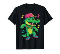 T-Shirt Enfant Crocodile Hip-Hop - Crocodance Amusant coloré T-Shirt