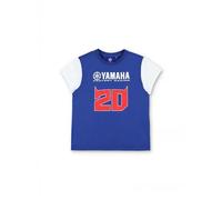 T-Shirt Enfant Fabio Quartararo Factory Racing Moto GP - Grand 20 et Logo Bleu (FR/ES, Âge, 4 Ans, 5 Ans, Taille Normale, Bleu)