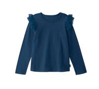 T Shirt Enfant Fille 10 Ans - Hauts Élégants pour Filles pour Toutes Les Occasions T-Shirts Confortables Et Tendance Couleur Unie Parfait pour Un Usage Quotidien (Navy 4-6 Years)