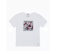 T-SHIRT Enfant Fille Blanc FUN SCRIP Tommy Hilfiger 12 ans