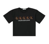 T-shirt enfant filles Calvin Klein Jeans CK REPEAT FOIL BOXY T-SHIRT Noir 8 ans