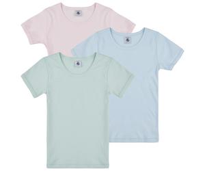 T-shirt enfant filles Petit Bateau 3 TEE SHIRTS MC Multicolore 10 ans
